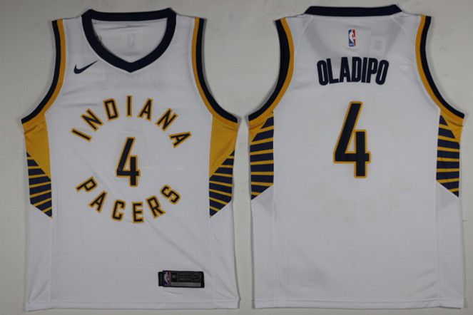 Men Indiana Pacers 4 Oladipo White Nike NBA Jerseys